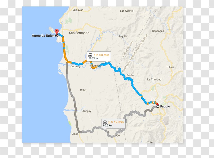 Bauang Aureo La Union Map Bagulin Baguio Transparent PNG