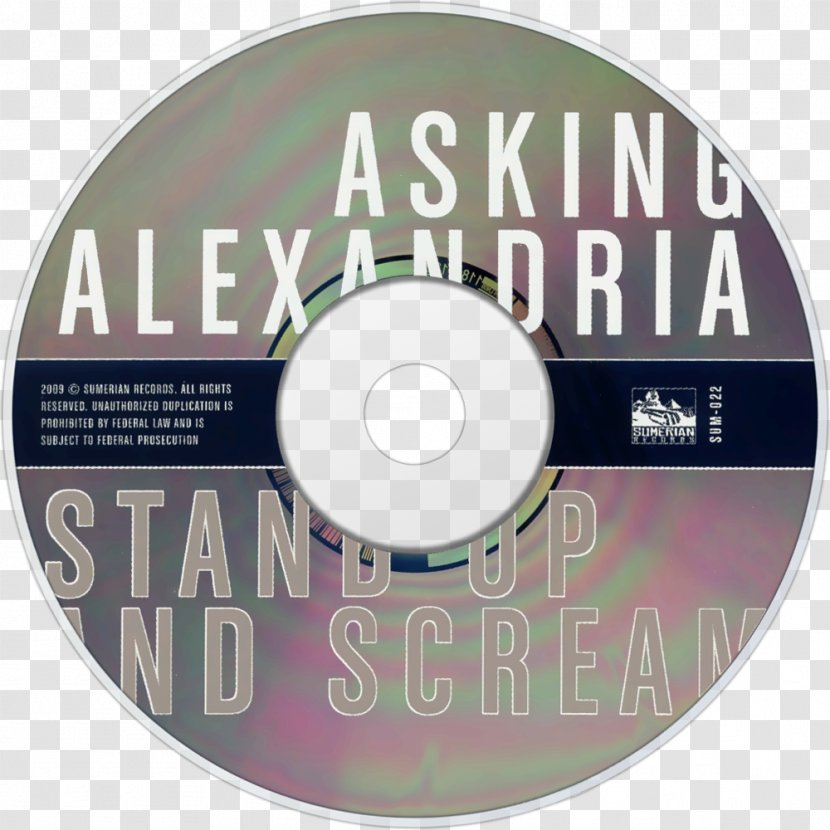 Compact Disc Asking Alexandria Stand Up And Scream Stepped Scratched Life Gone Wild - Cartoon Transparent PNG