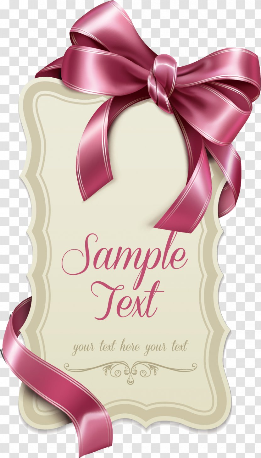 Clip Art - Ribbon - Exquisite Bow Gift Card Transparent PNG