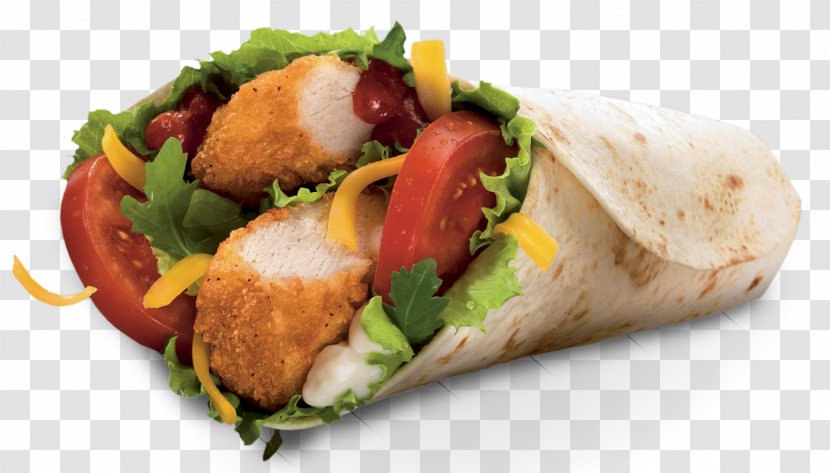 Fast Food Wrap Hamburger McDonald's Quarter Pounder Taco - Sandwich - Crispy Chicken Transparent PNG