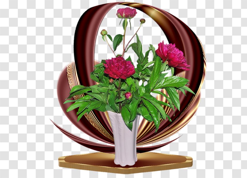 Flower - Cut Flowers - Peony In Vase Transparent PNG
