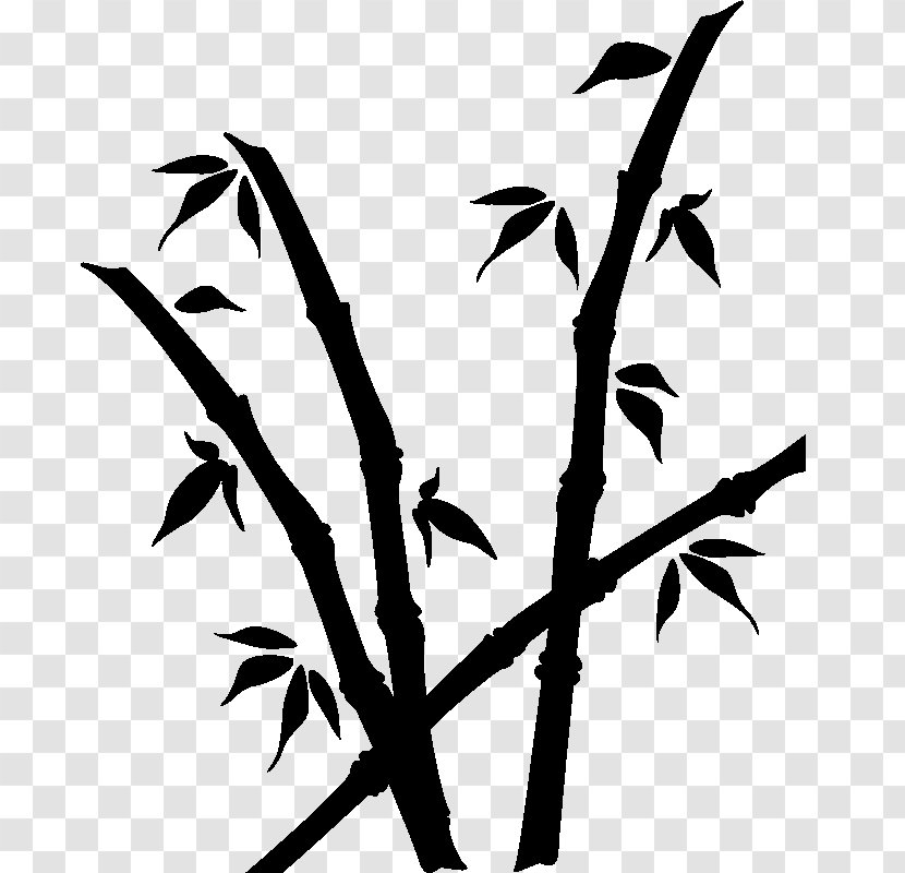 Twig Bambou Plant Stem Sticker Leaf - Bathroom Transparent PNG
