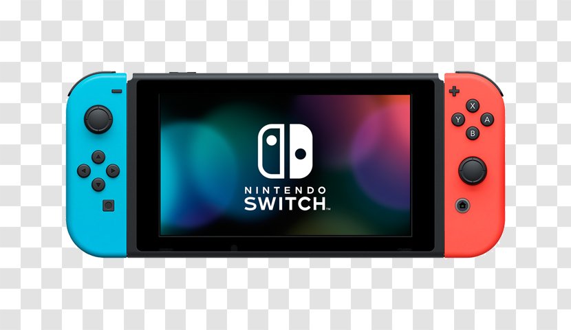 Nintendo Switch Splatoon 2 Hyrule Warriors Joy-Con - System Software - Blue Neon Wordart Transparent PNG