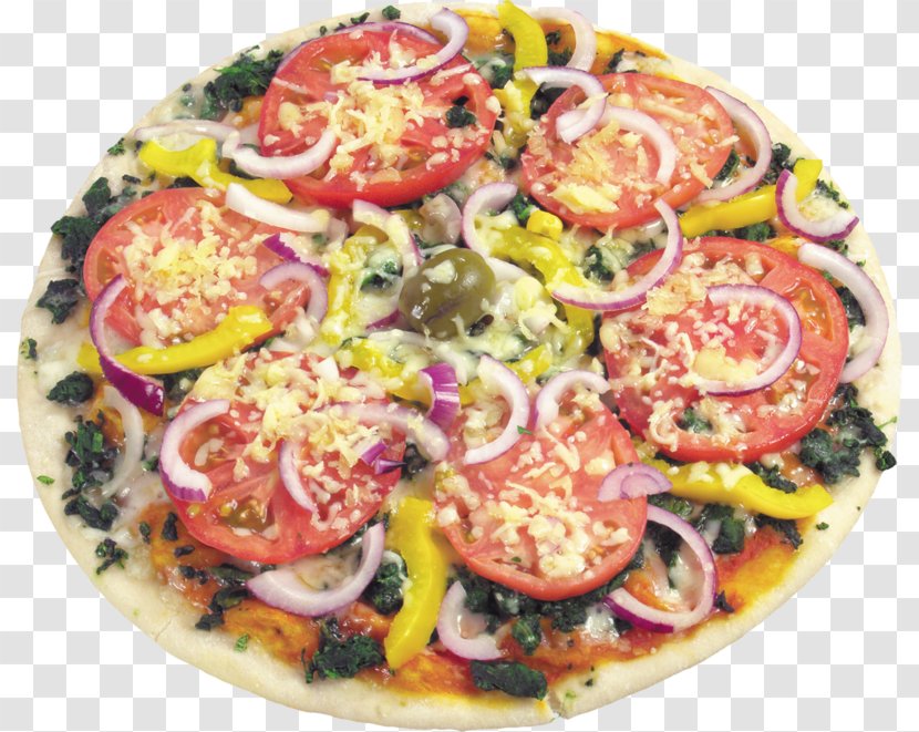 Pizza Fast Food Italian Cuisine Gourmet - Cheese - Tomato Onion Transparent PNG