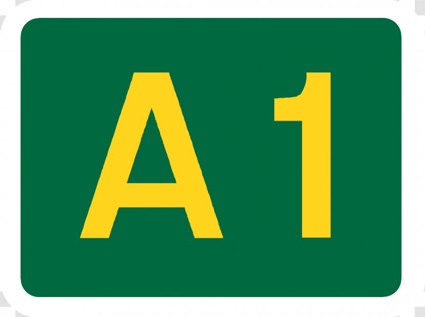 A1 Road London Motorway A14 Highway 1 - Green Transparent PNG