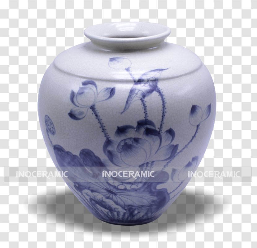 Bát Tràng Porcelain Ceramic Làng Nghề Việt Nam - Blue And White - Vase Transparent PNG