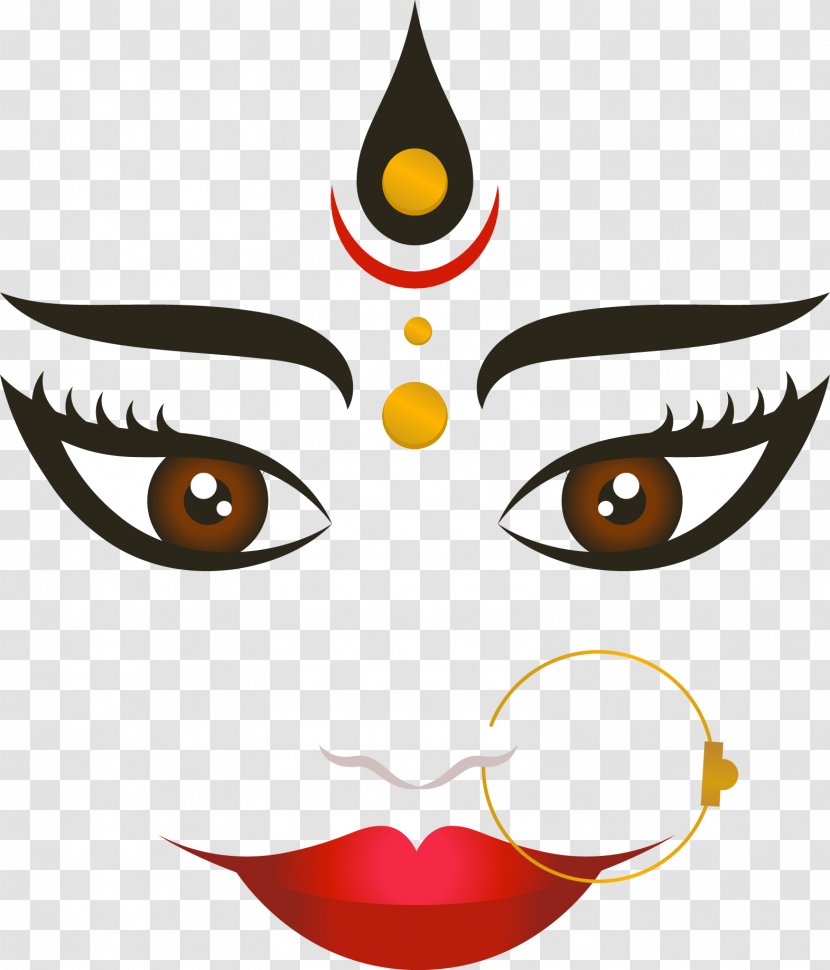 Navaratri Durga Puja Happiness - Love - India Face Transparent PNG