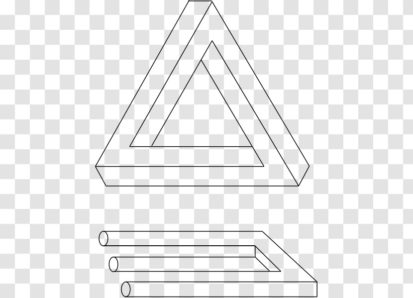 Penrose Triangle Impossible Object Trident Drawing Illusion - Objectssummery Transparent PNG