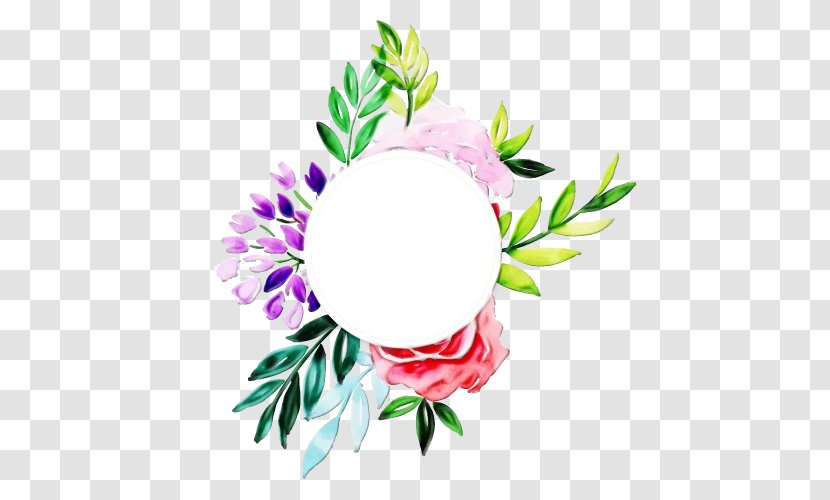 Watercolor Pink Flowers - Logo Wildflower Transparent PNG