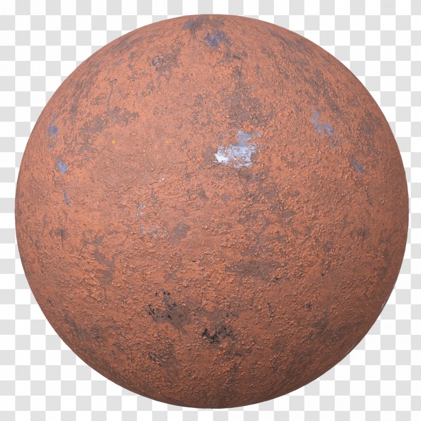 Copper Brown Sphere Material - Rust Metal Transparent PNG