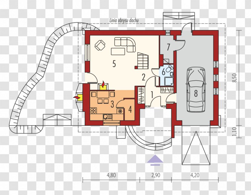 Square Meter House Room Foot - Drawing Transparent PNG