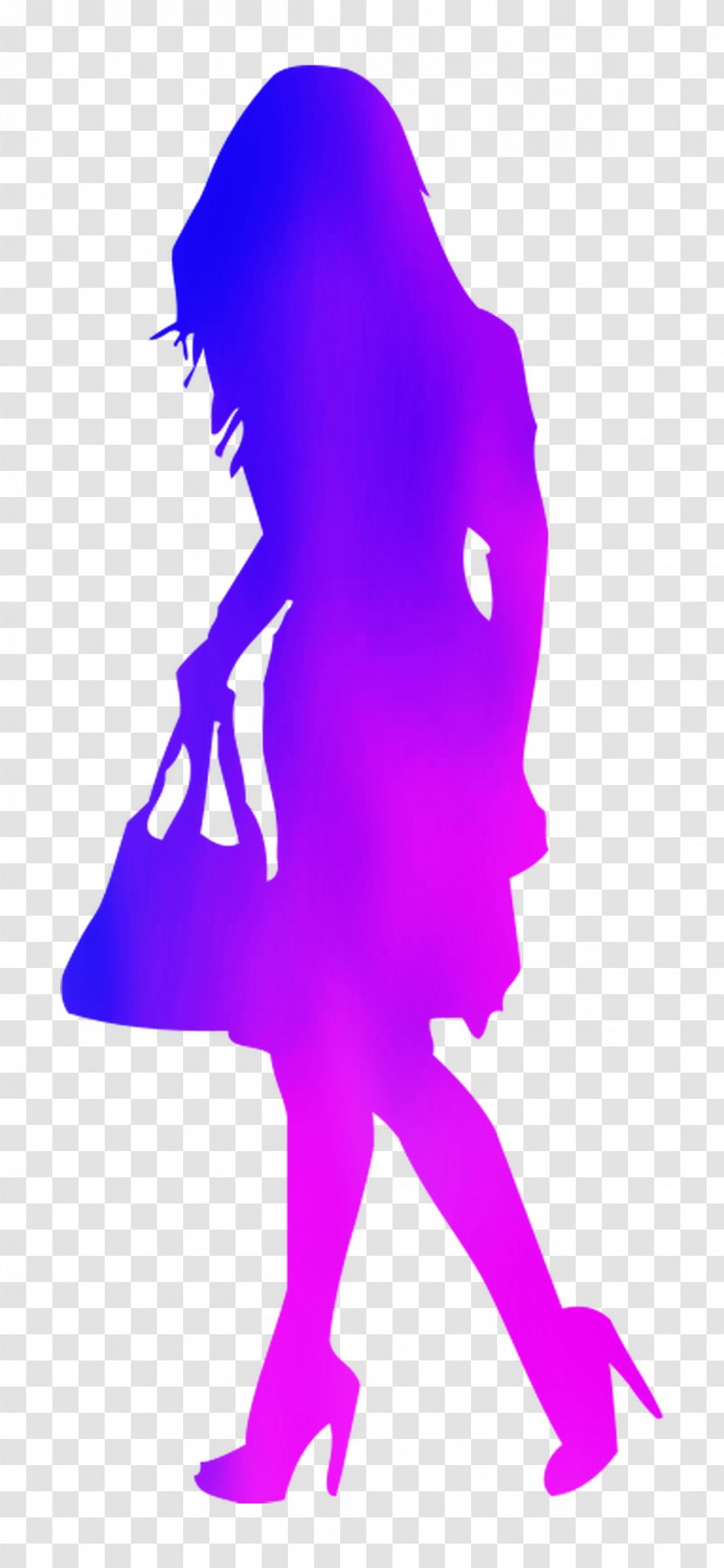 Clip Art Illustration Graphic Design Silhouette Character - Purple Transparent PNG