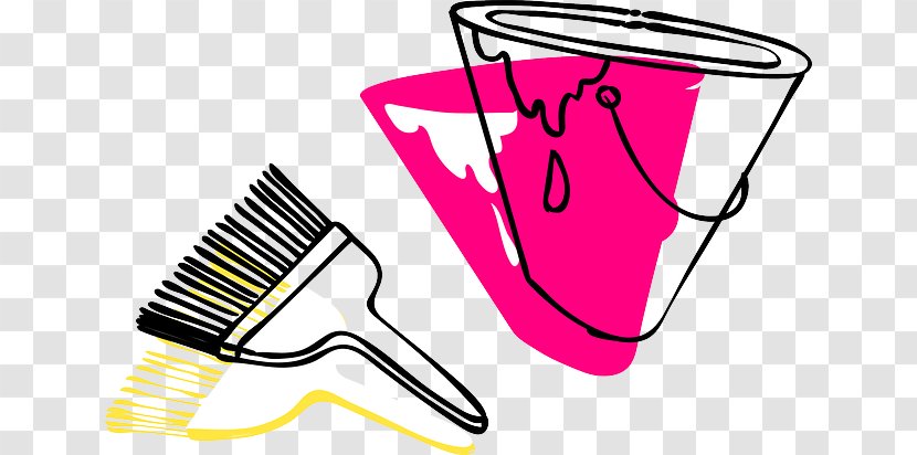 Clip Art Paint Brushes Painting - Watercolor - Bucket Tool Transparent PNG