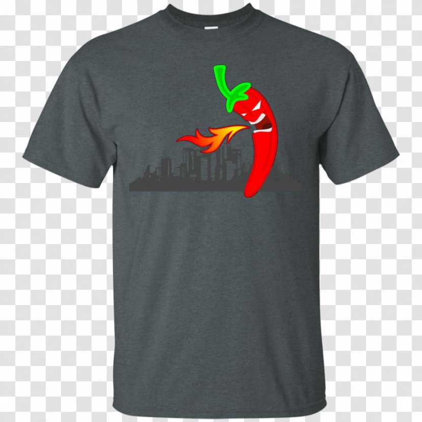 Long-sleeved T-shirt Hoodie Gildan Activewear - Red - Pepper Smile Transparent PNG