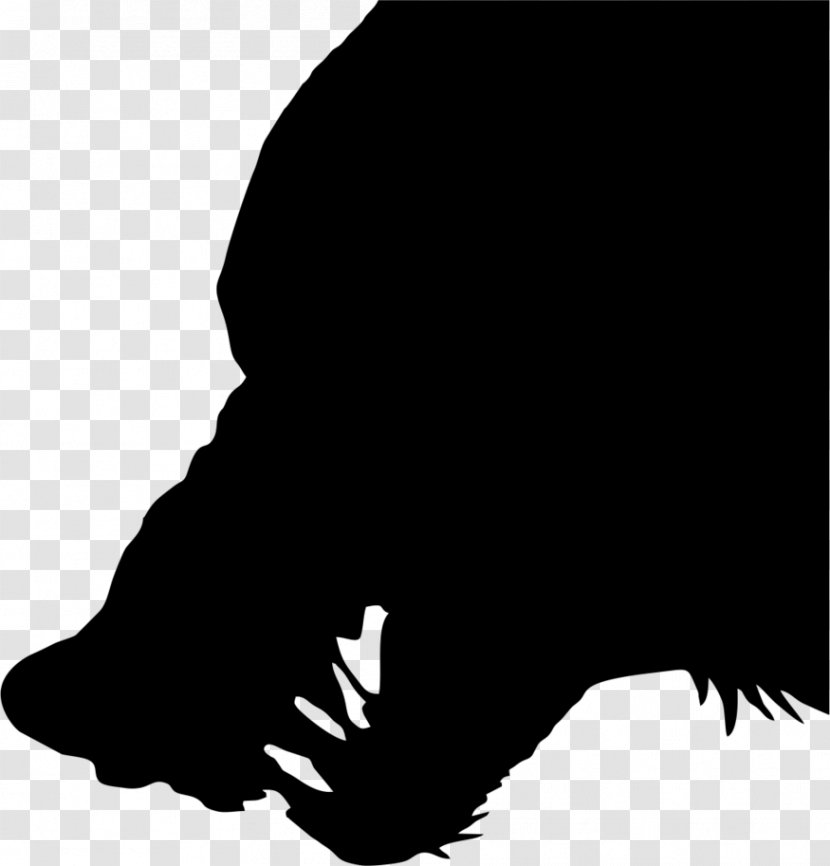 Gray Wolf Silhouette Clip Art - Monochrome Photography - Vector Transparent PNG