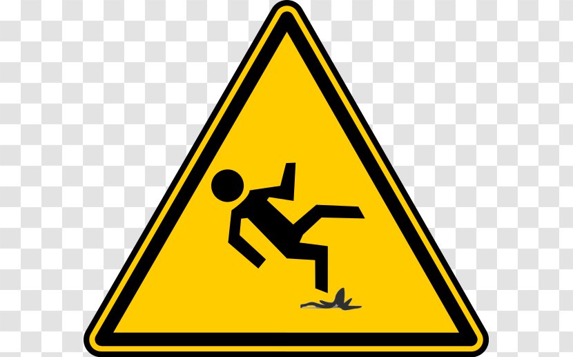 Falling Hazard Symbol Risk Wet Floor Sign - Fall Prevention - Peel Transparent PNG