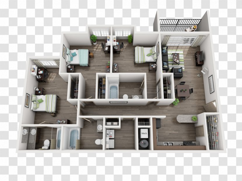 San Antonio Floor Plan House Apartment Renting - Complex Transparent PNG
