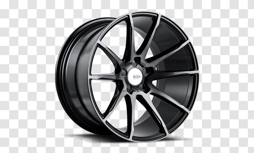 Car Rim Custom Wheel Tire - Black And White Transparent PNG