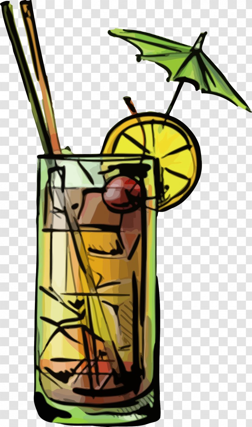 Mai Tai Cocktail Rum Blue Lagoon Martini - Mixed Drink Transparent PNG
