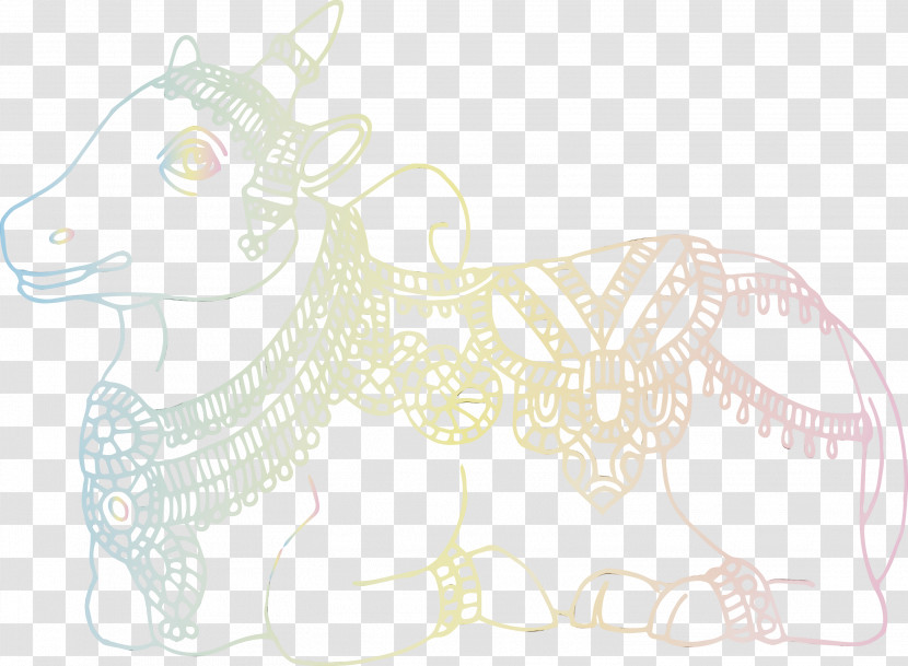 Sketch Horse Line Art Cartoon Pattern Transparent PNG