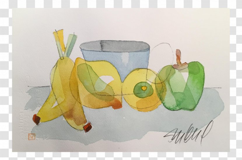 Banana Drawing - Yellow - Modern Art Fruit Transparent PNG