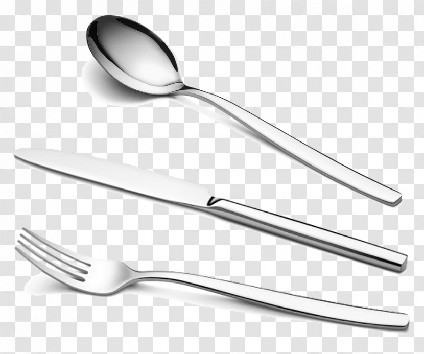 European Cuisine Knife Tableware Fork - Cutlery - Western Silver Transparent PNG