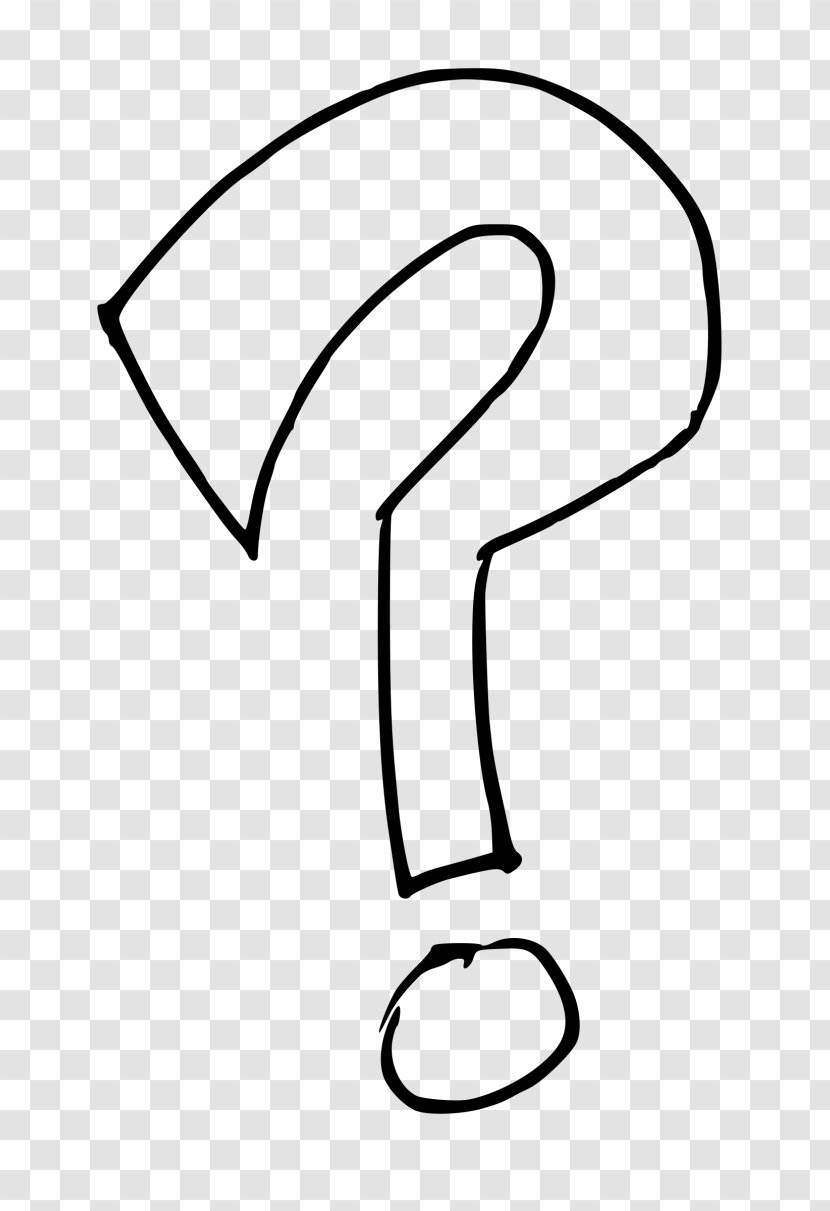 Download Coloring Book Question Mark Clip Art Black And White Man Transparent Png