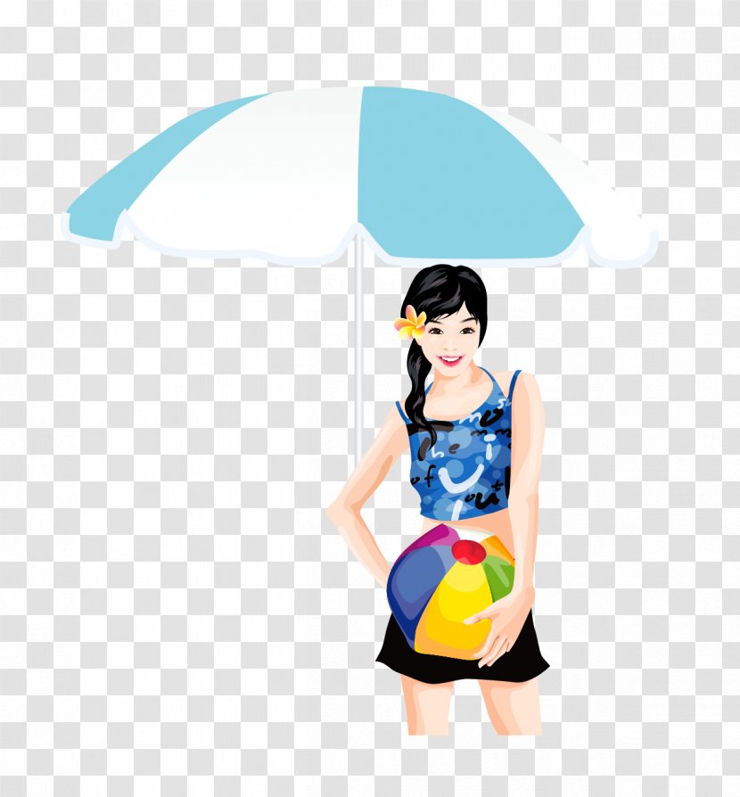 Download Cartoon Illustration - Heart - Parasol Basket Transparent PNG