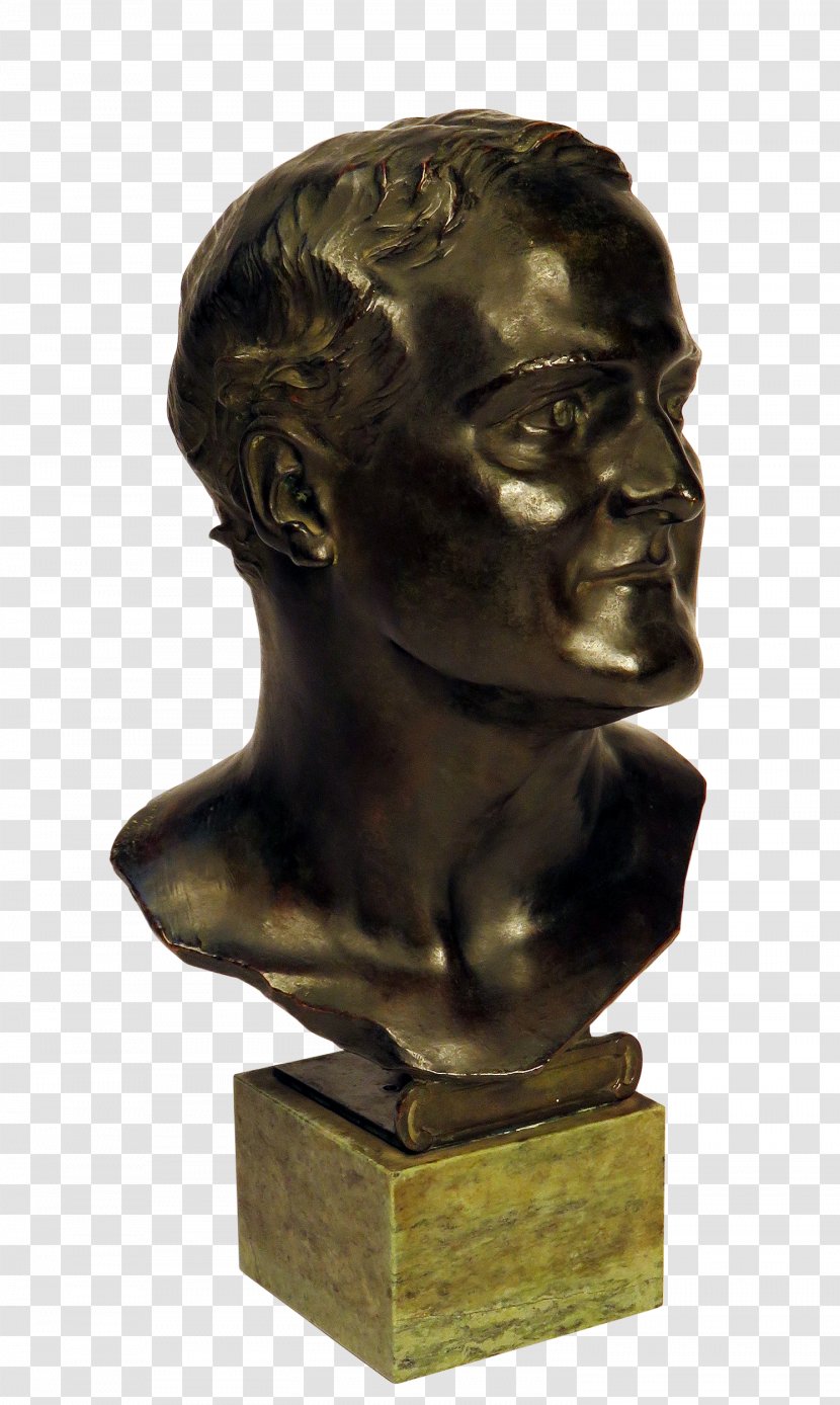 Bronze Sculpture Classical Bust - Francis Transparent PNG