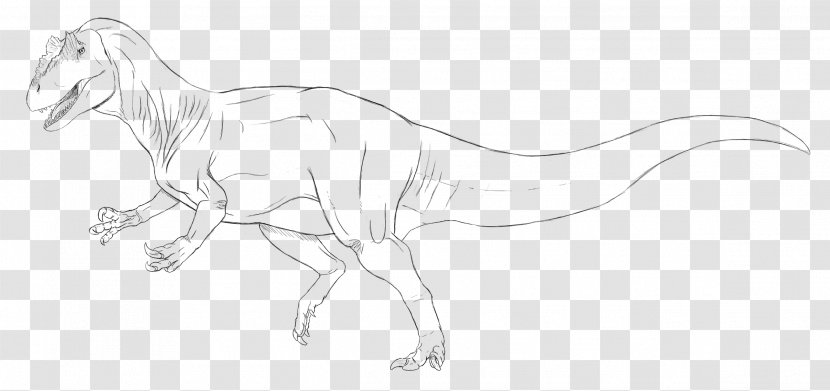 Tyrannosaurus Allosaurus Line Art Book Cover Sketch Transparent PNG