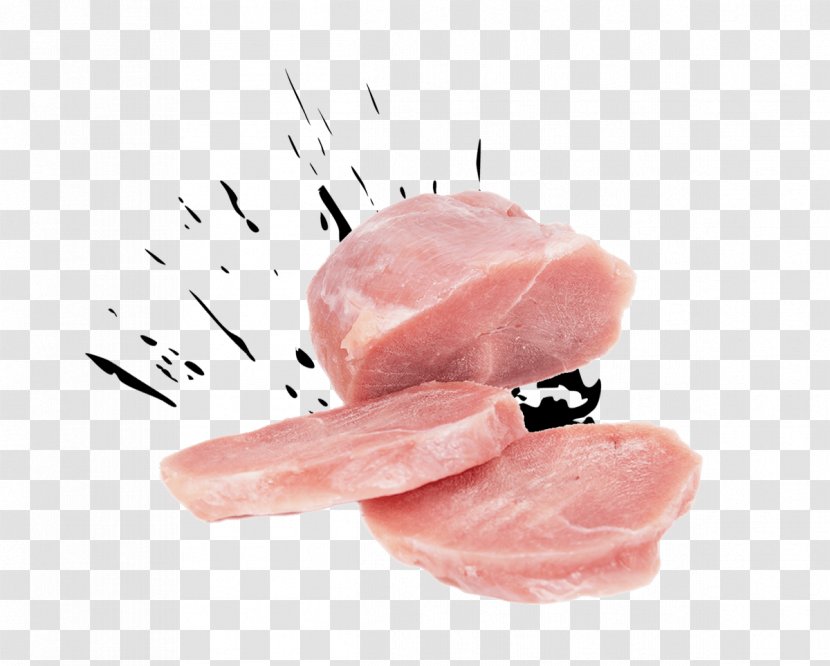 Bayonne Ham Prosciutto Back Bacon Jamón Serrano - Silhouette - Raw Meat Transparent PNG