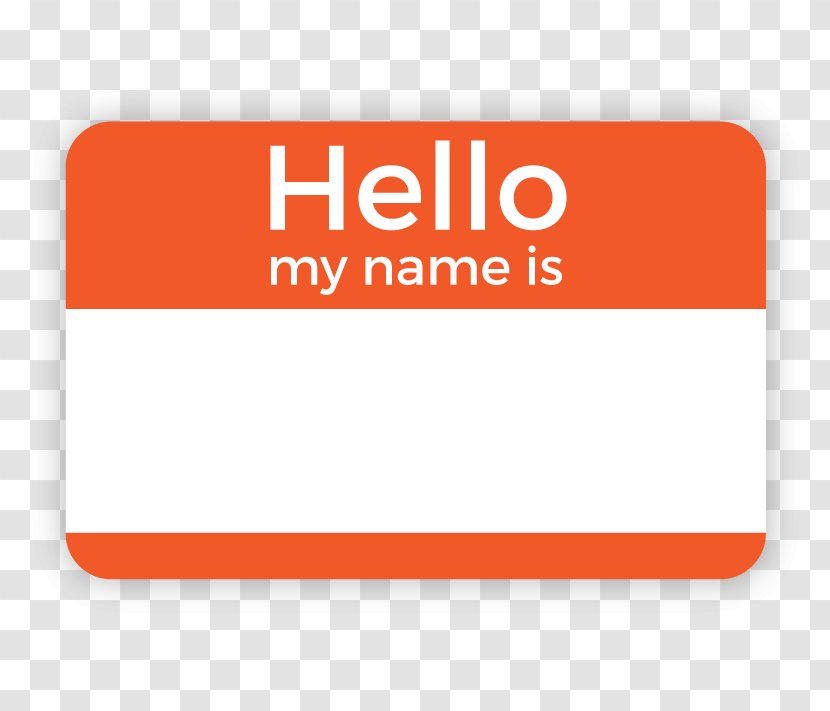 Name Tag Label Paper Template Badge - Idea - Hello My Is Transparent PNG