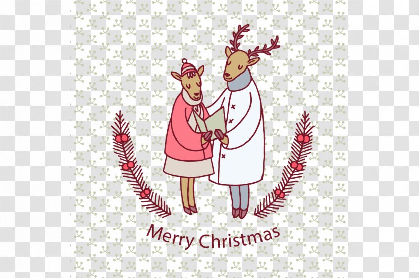 Santa Claus Christmas Elk Reindeer Illustration - Silhouette - Mother Transparent PNG