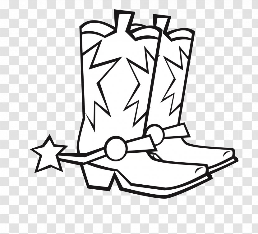 Clip Art Cowboy Boot Drawing - Black Transparent PNG