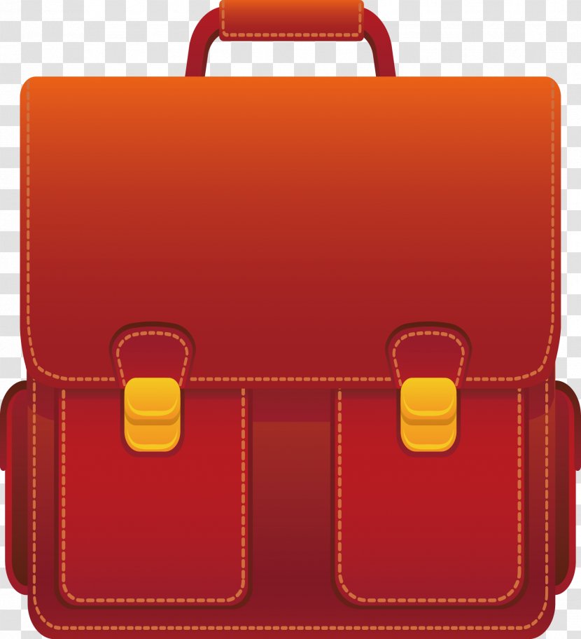 Briefcase Backpack Satchel - Red - Retro Bags Transparent PNG