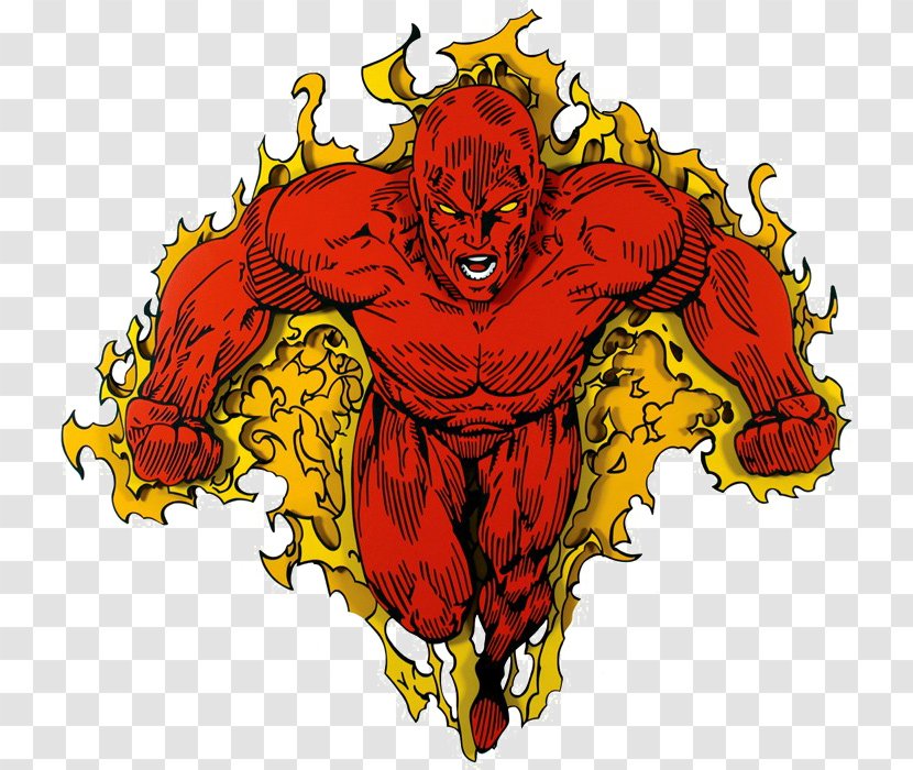 Human Torch Marvel Database Project Drawing - Mythical Creature Transparent PNG