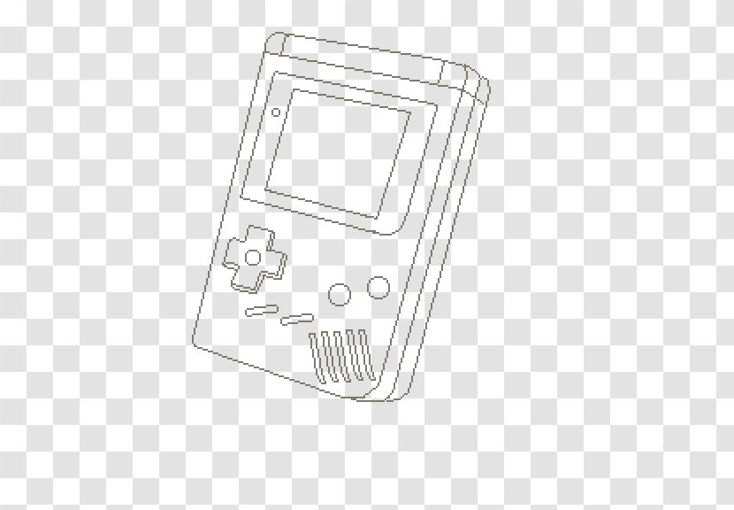Product Design Line Angle Technology - Gameboy Silhouette Transparent PNG