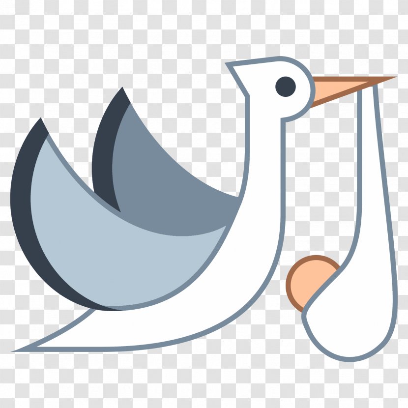White Stork Beak Flying Clip Art - Symbol Transparent PNG
