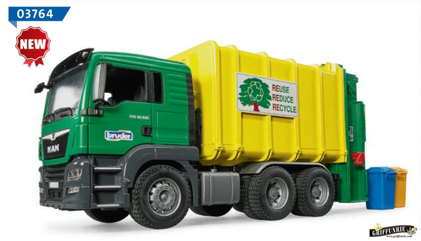 MAN TGA Garbage Truck Toy Sense Thunder Bay - Freight Transport Transparent PNG