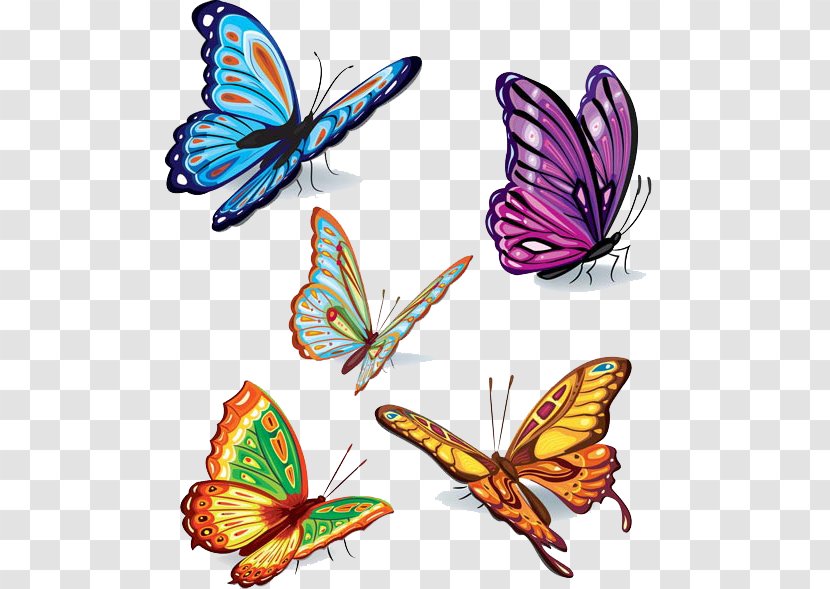 Butterfly Royalty-free Clip Art - Monarch - Butterflies Vector Image Transparent PNG