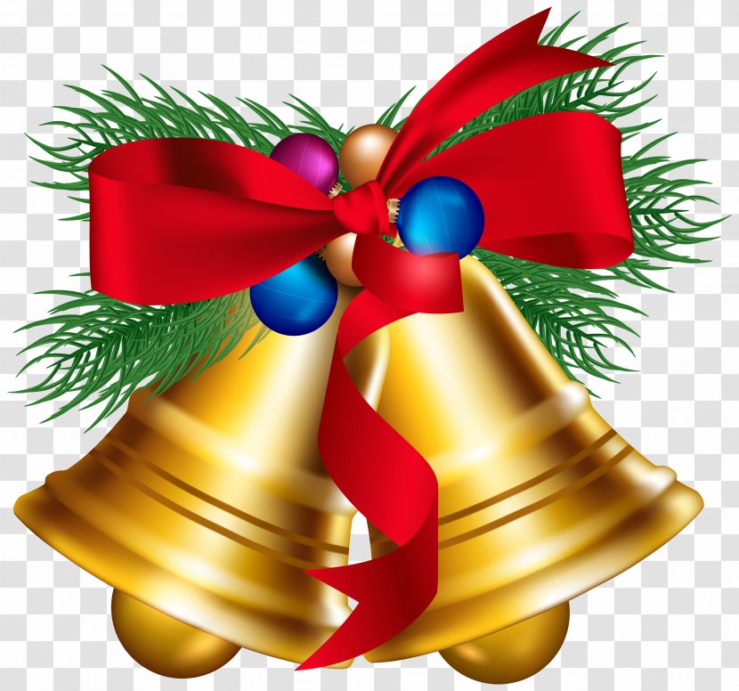 Christmas Jingle Bell Clip Art - Royalty Free - Bells With Ballls Clipart Image Transparent PNG
