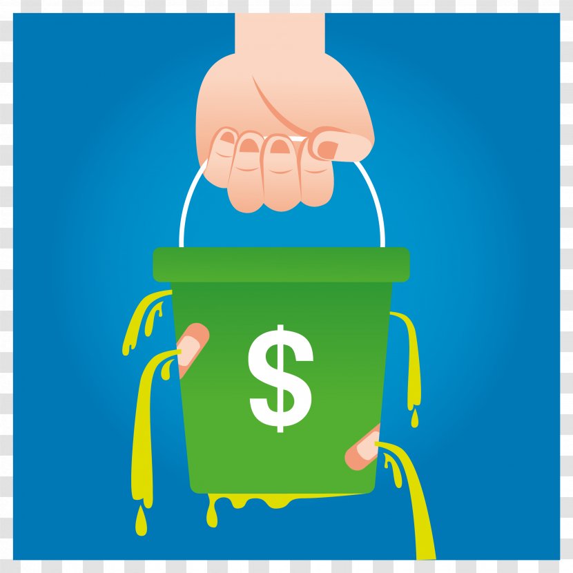 Leaky Bucket Clip Art - Yellow Transparent PNG