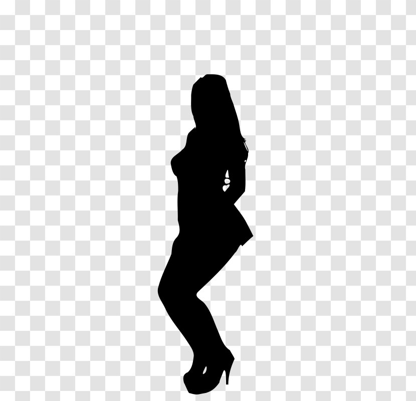 Silhouette Woman Clip Art - Black Transparent PNG