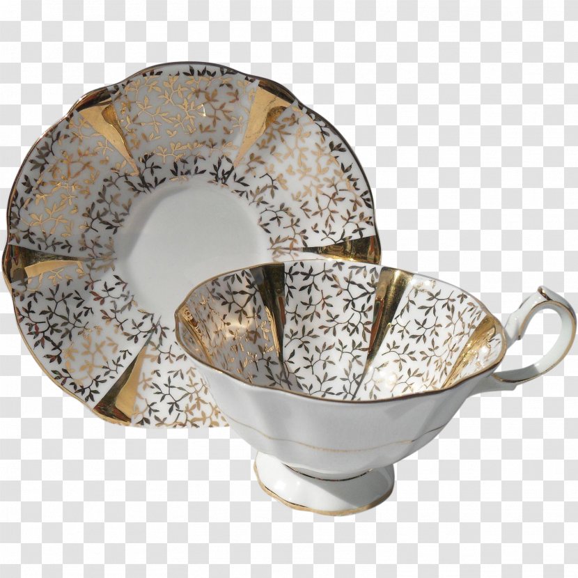 Saucer Silver Cup Tableware - Dishware Transparent PNG