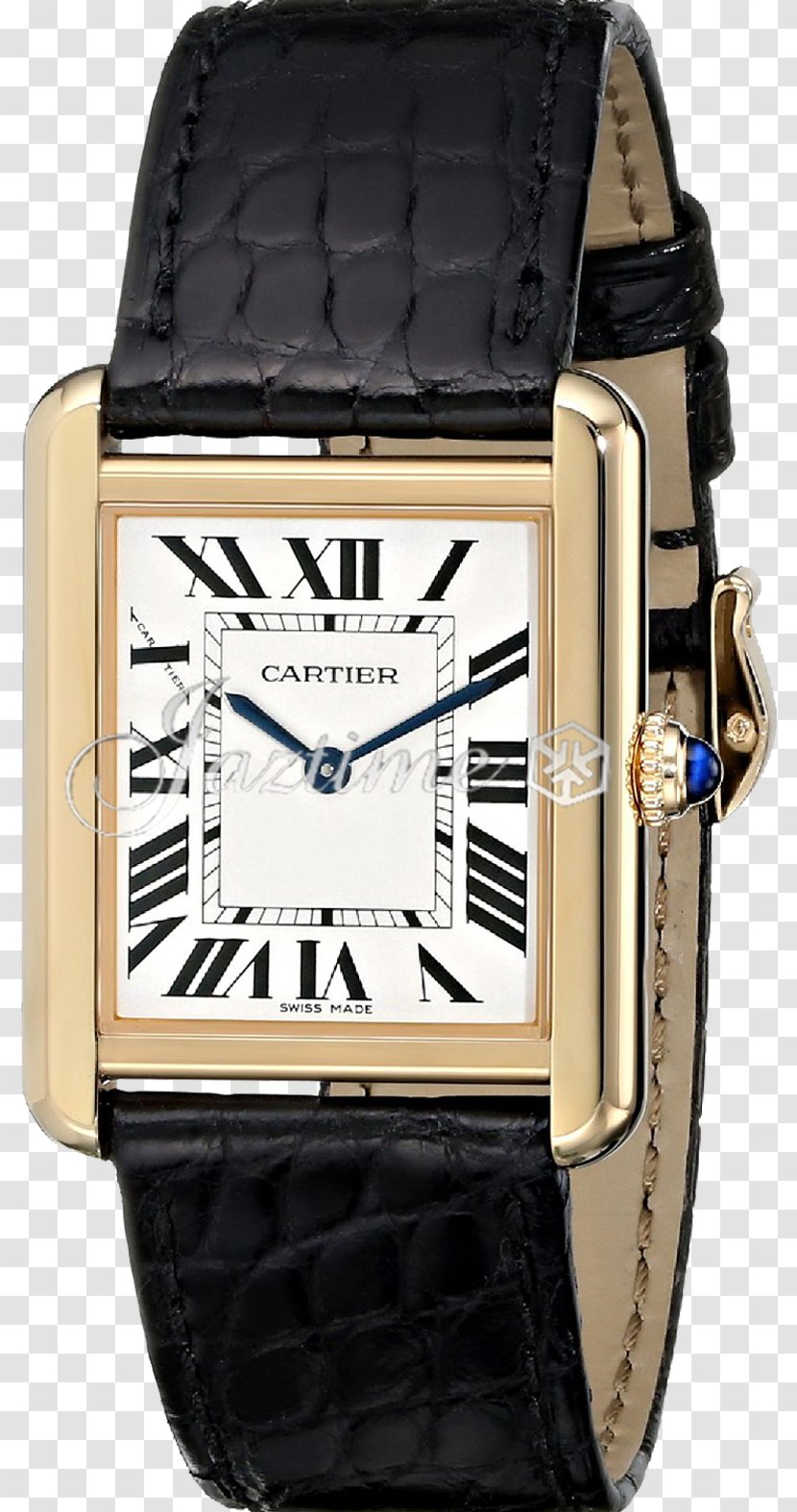Cartier Tank Solo Amazon.com Watch - Quartz Clock Transparent PNG