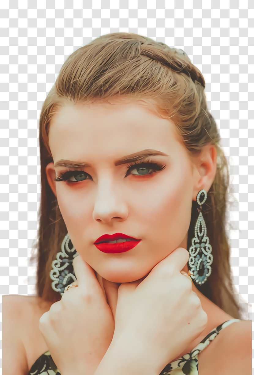 Beauty Model Cosmetics Lips Photography - Lip - Eye Transparent PNG