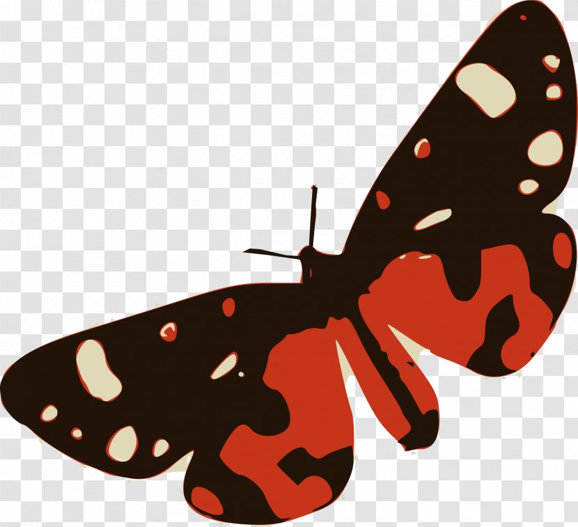Butterfly Moth Red Clip Art - Invertebrate Transparent PNG
