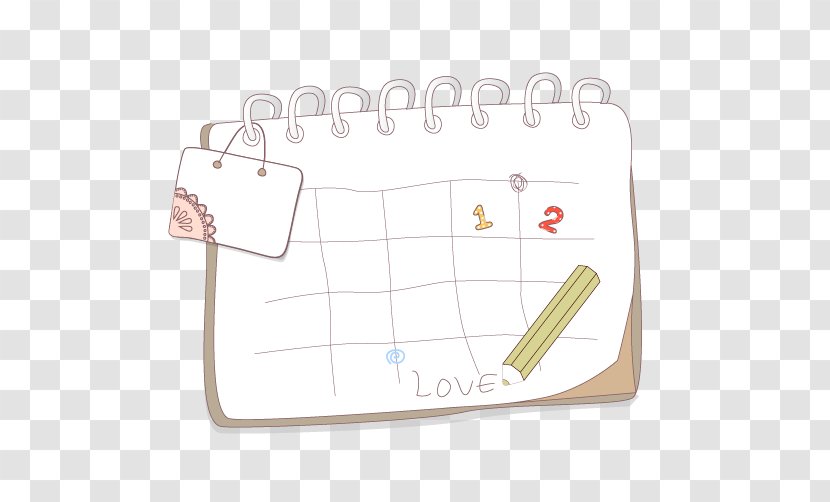 Calendar Computer File - Material - Lovely Hand-painted Border Transparent PNG
