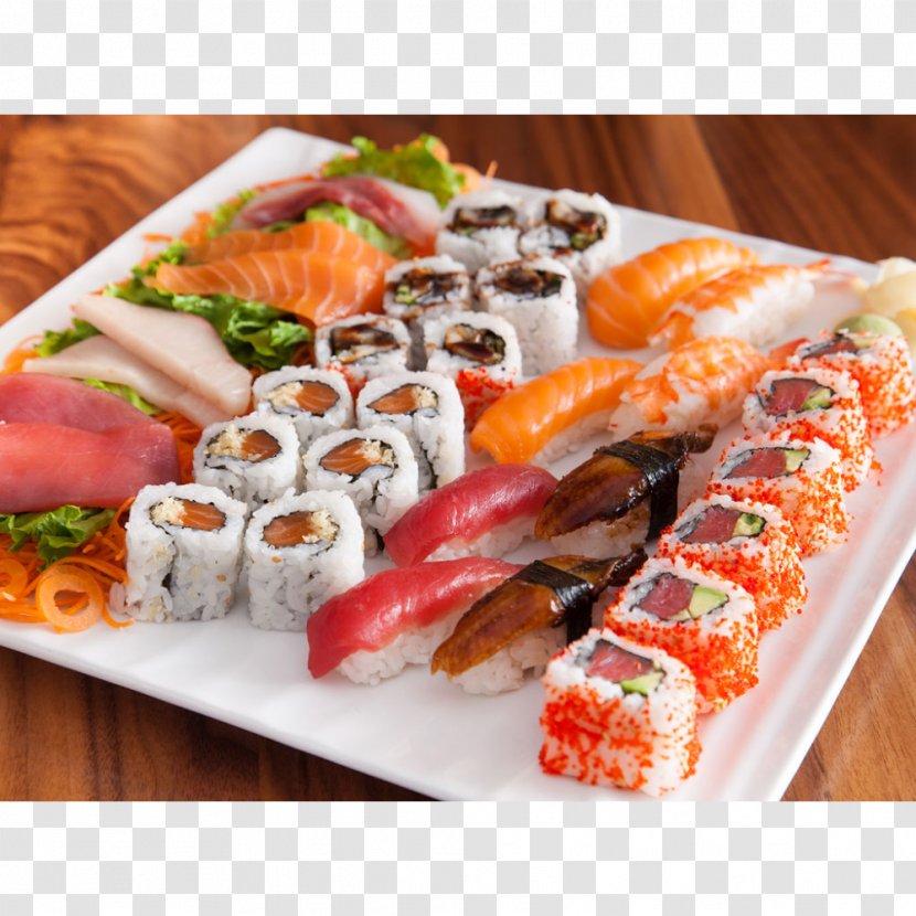 Japanese Cuisine Sushi Sashimi California Roll Restaurant - Gimbap Transparent PNG