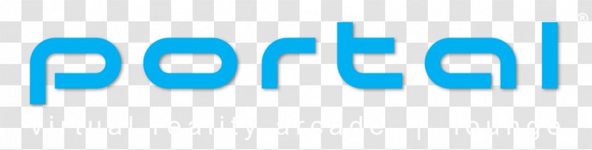 Portal Virtual Reality Arcade | Lounge Logo Brand - Blue - Text Transparent PNG